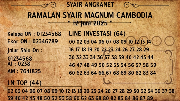 Prediksi Magnum Cambodia
